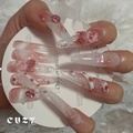 Pink Aura Nails Art