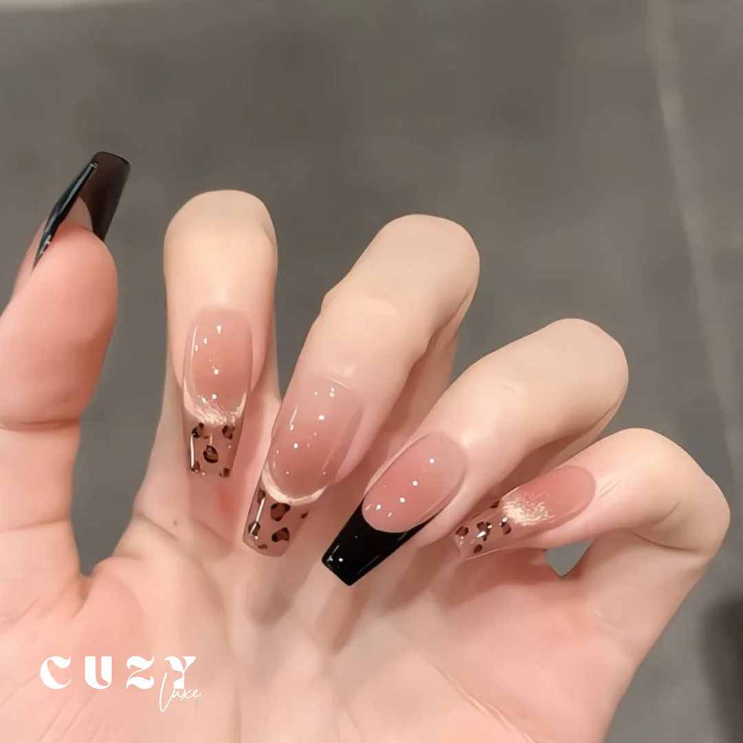 Noir Chic French Nail Art