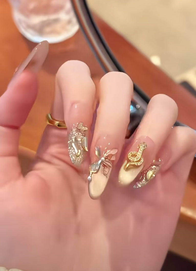 Gilded Queen Nail Art
